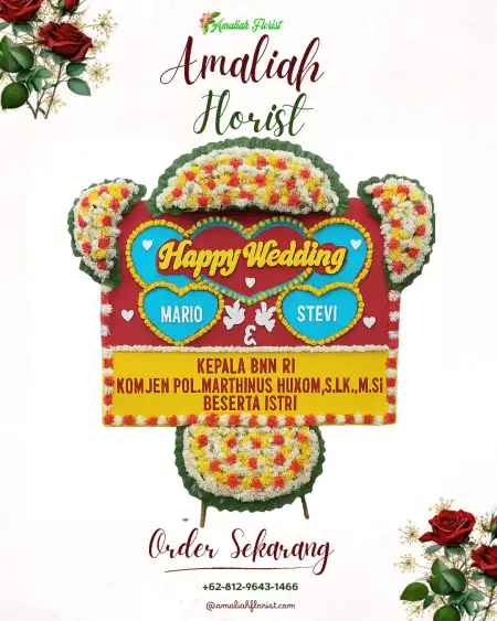 Papan Bunga Pernikahan Kebun Geran